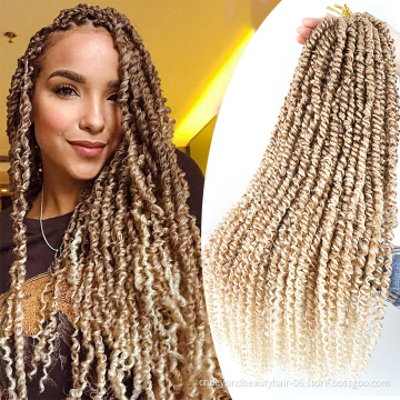 Passion Twist Hair Pre-Twisted Synthetic Braiding Hair Fluffy Spring Bomb Twist Crochet Hair Extensions